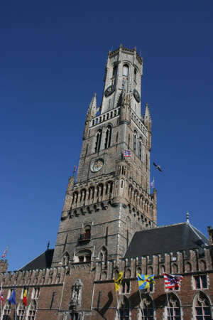 Belord-Tower in Brugge, Belgiumの写真素材