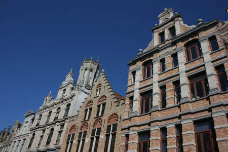 Historic buildings in Brugge, Belgiumの写真素材