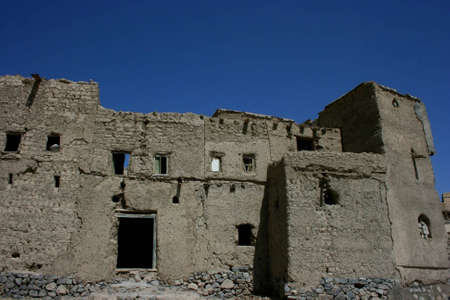 Old mudflat buildings in the city Bahla in Oman の写真素材