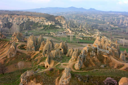 cappadocia - Hot air ballooning above a gorgeous landscape の写真素材