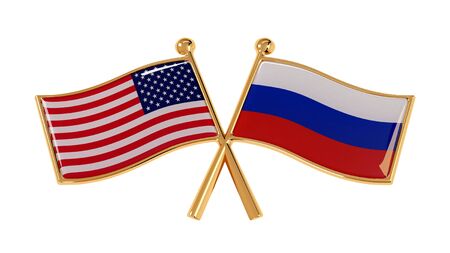 Golden Badge of Friendship between Russia and Americaの写真素材