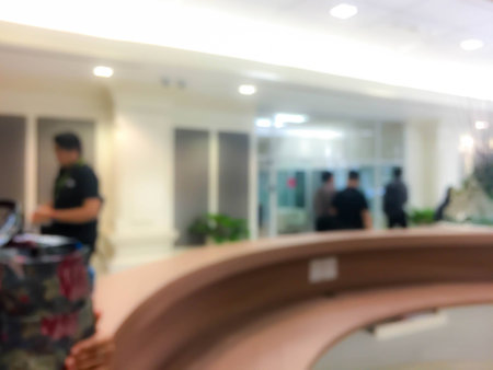 Busy work, confused people and blurry out of focusの写真素材