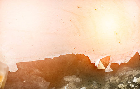 Vintage Old wall background with sunriseの写真素材