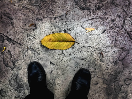 Part of body with shoes