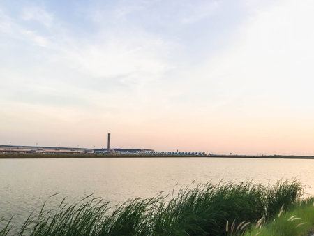 Morning bike with sunriseの写真素材