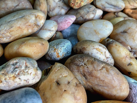 Colorful stones are placed together