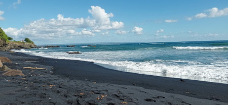 beach, the amazing vacation in Bali, most beautiful with blue skyの写真素材