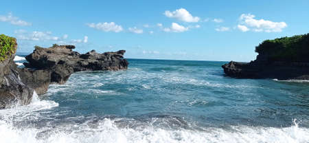 beautiful view with wonderful blue sky.の写真素材