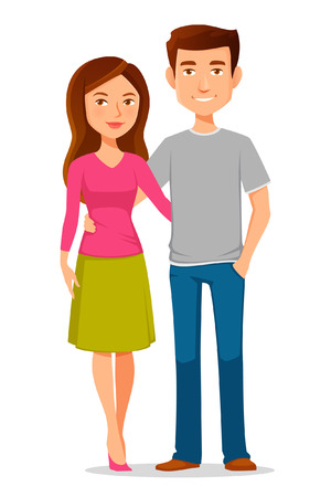young cartoon couple in love young cartoon couple in love