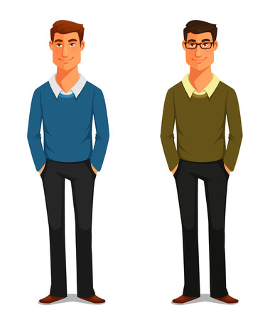 Cartoon Illustration Of A Friendly Young Man In Casual Clothes Tasmeemme Com