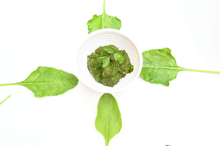 Indian Spinach and Potato Curry. Indian vegetable curry with spinach and potato. A dry dish made...