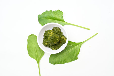 Indian Spinach and Potato Curry. Indian vegetable curry with spinach and potato. A dry dish made...