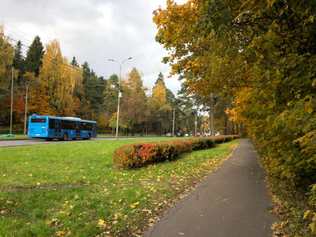 autumn urban landscape moscowの写真素材