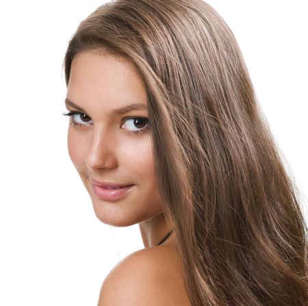 Beautiful Healthy Girl portraitの写真素材