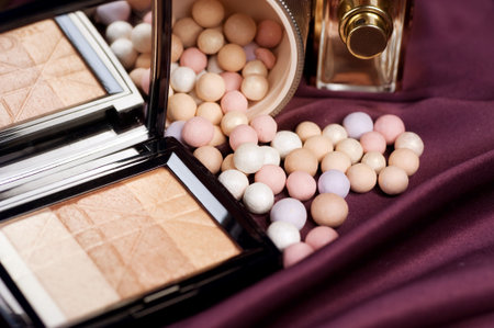 Make-up.Makeup accessories background