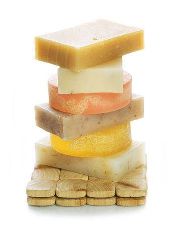Handmade Soap. Isolated on Whiteの写真素材