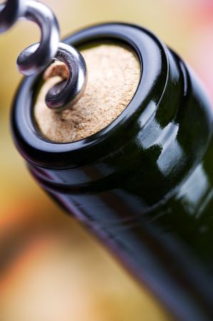 Wine Bottle closeupの写真素材