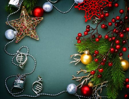 Christmas Decoration border designの写真素材