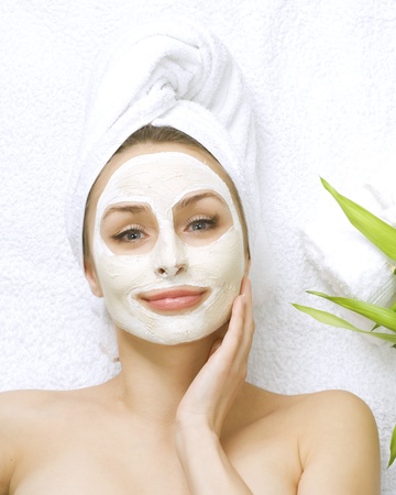 Spa facial clay maskの写真素材