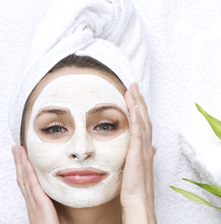 Spa facial clay maskの写真素材
