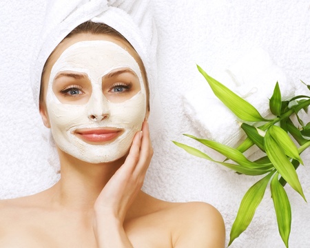 Spa facial clay maskの写真素材