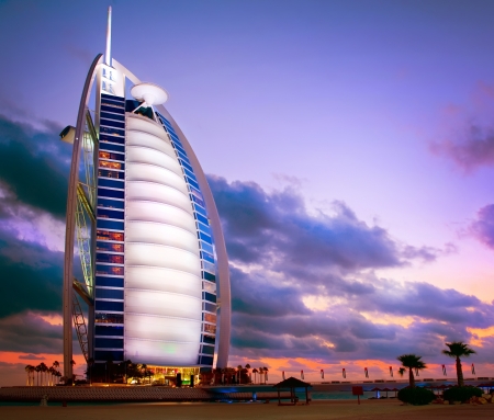 Burj Al Arab hotel in Dubai  United Arab Emiratesのeditorial素材