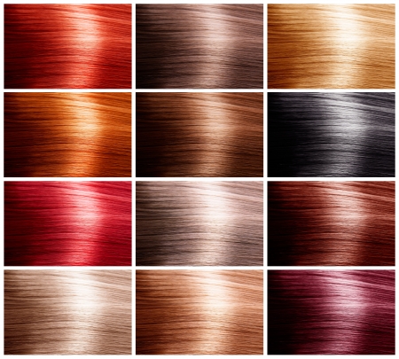 Hair Colors Set. Tints Hair Colors Set. Tints