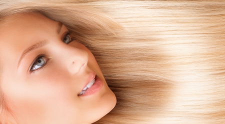 Hair  Beautiful Girl with Blond Long Hair  Blonde の写真素材