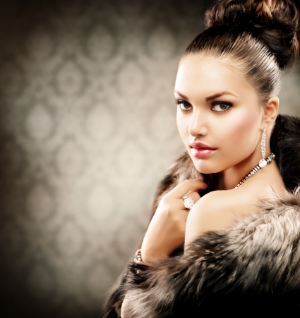 Beautiful Woman in Luxury Fur Coat Beautiful Woman in Luxury Fur Coat
