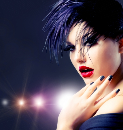 Fashion Art Girl Portrait  Punk Style の写真素材