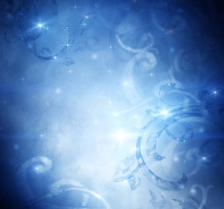 Christmas Holiday Blue Vintage Abstract Background の写真素材