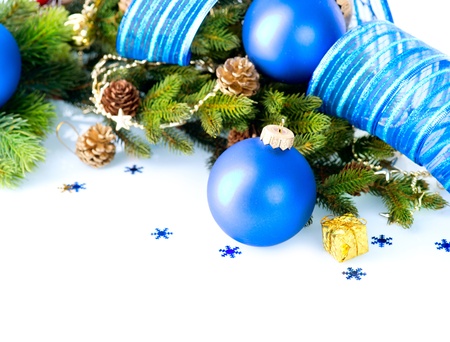 Christmas and New Year Baubles And Decoration border art Design の写真素材