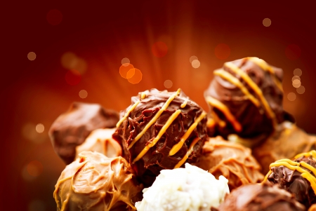 Assorted Chocolate Candies  Sweets  Candy Border Design の写真素材