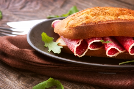 Sandwich with Salami の写真素材