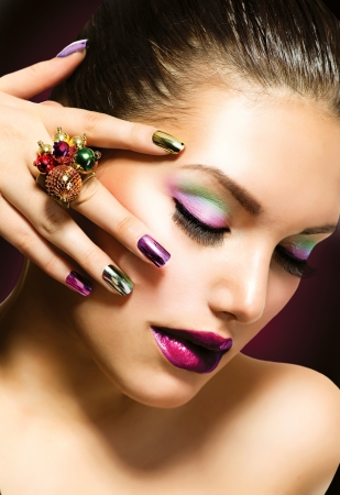  Fashion Beauty  Manicure and Make-up  Nail Art 	Fashion Beauty  Manicure and Make-up  Nail Artの写真素材