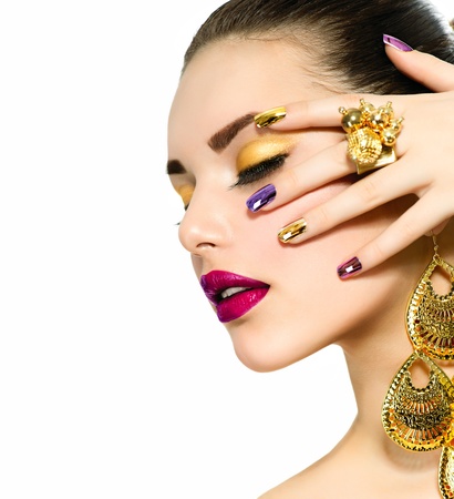 Fashion Beauty  Manicure and Make-up  Nail Art の写真素材