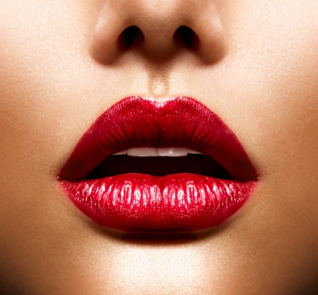 Sexy Lips  Beauty Red Lips Makeupの写真素材