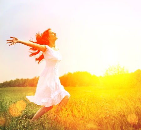 Enjoyment Free Happy Woman Enjoying Nature Girl Outdoor Enjoyment Free Happy Woman Enjoying Nature Girl Outdoor