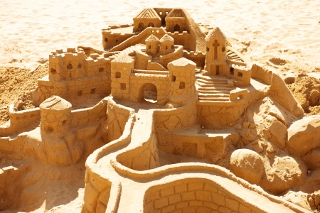 Sand Castle on the Beach の写真素材