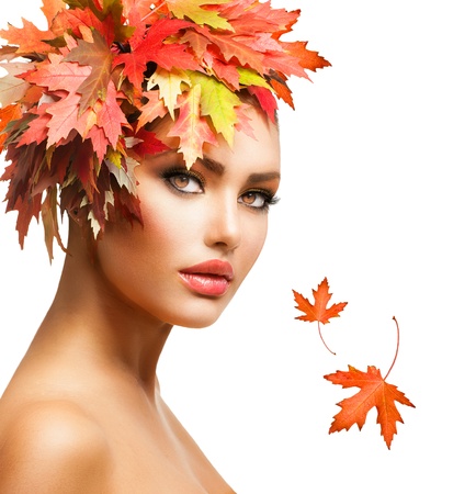 Autumn Woman Fashion Portrait  Fall の写真素材