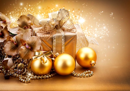 Christmas and New Year Gift and Decorations の写真素材