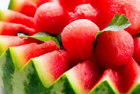 Watermelon  Fruit Salad  Fresh and Ripe Watermelon Balls の写真素材