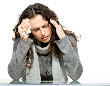 Sick Woman  Flu  Woman Caught Cold の写真素材