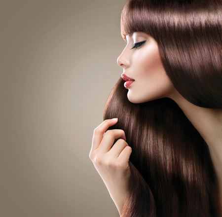 Beautiful woman with long smooth shiny straight hair. Hairstyle Beautiful woman with long smooth shiny straight hair. Hairstyle