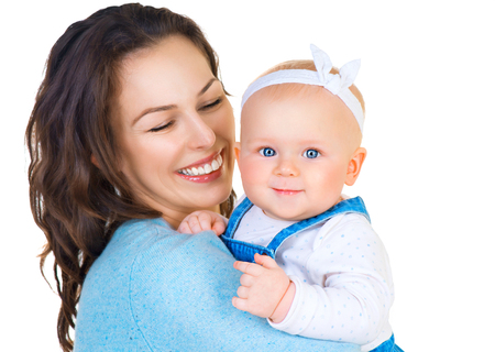 Happy mother and and little daughter. Maternity conceptの写真素材