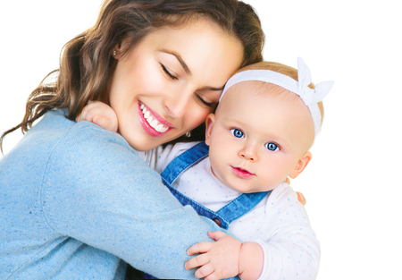 Happy mother and and little daughter. Maternity conceptの写真素材