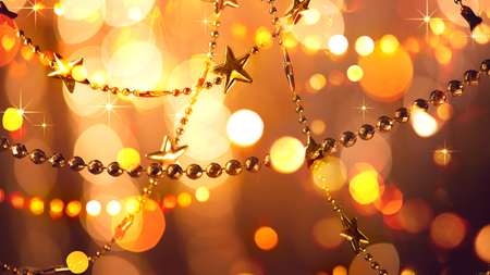 Christmas and New Year glowing holiday backgroundの写真素材