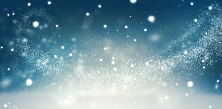 Beautiful Christmas winter holiday snow backgroundの写真素材