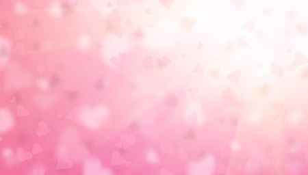 Valentine's Day background. Abstract pink hearts holiday backdropの写真素材