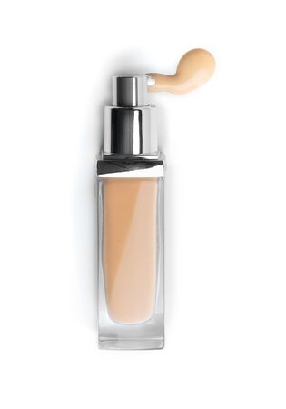 Foundation face makeup. Cosmetic liquid foundation or bb cream in bottle.の写真素材